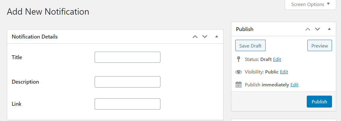 Notifications in a drop-down box with the comment reply trigger enabled, and manual notifications.