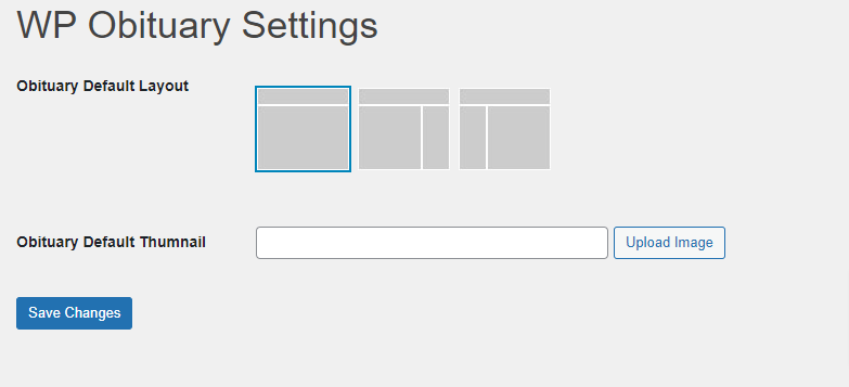 Obituary Settings