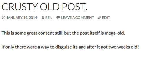 Before WP Old Post Date Remover