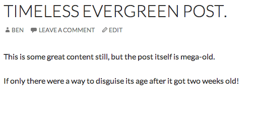 After WP Old Post Date Remover