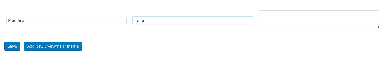 Overwrite string from backend