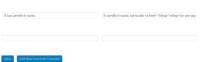 Overwrite string from backend