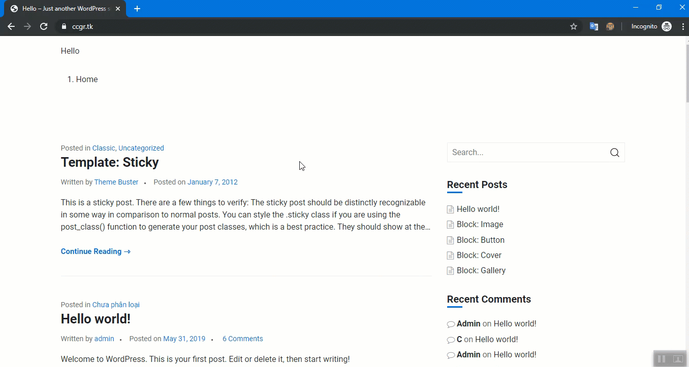 Front-end display