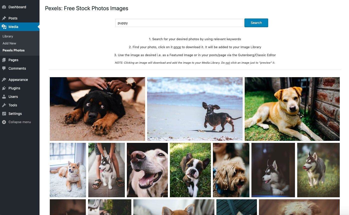 Search results