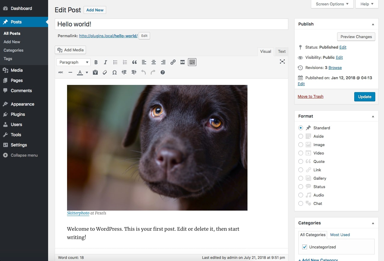 Insert it into the post/page or use it as a Featured Image
