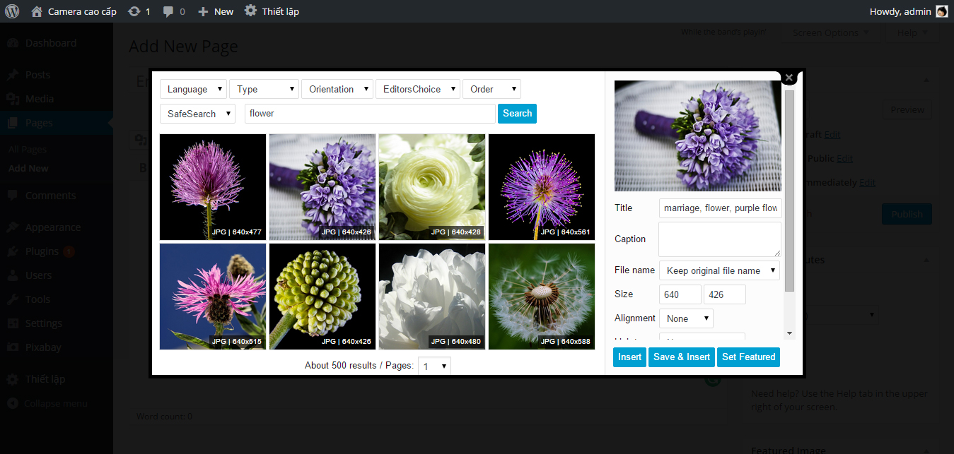 Search images with powerfull options