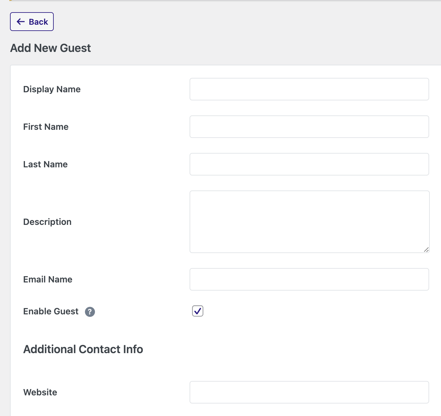 Author Registration Block