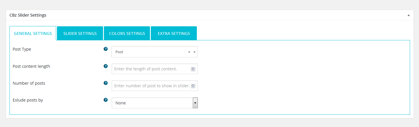 General settings