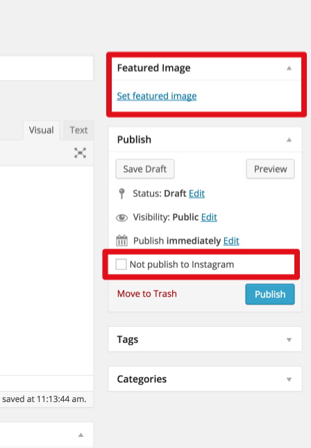 Post page with additional plugin settings