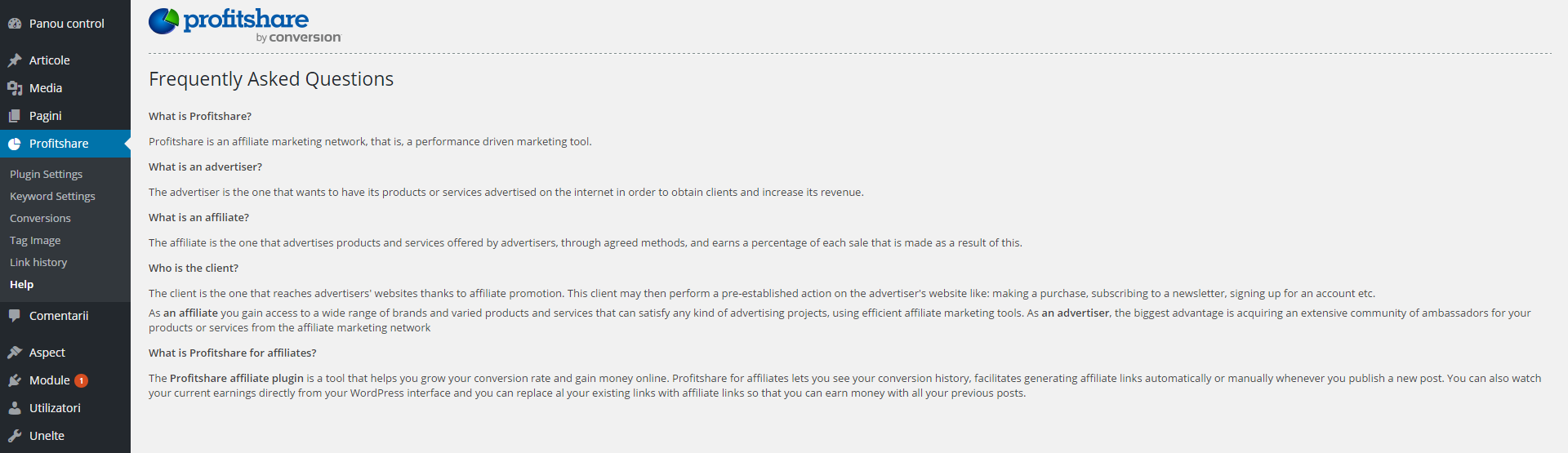 Useful information: Frequently Asked Questions.