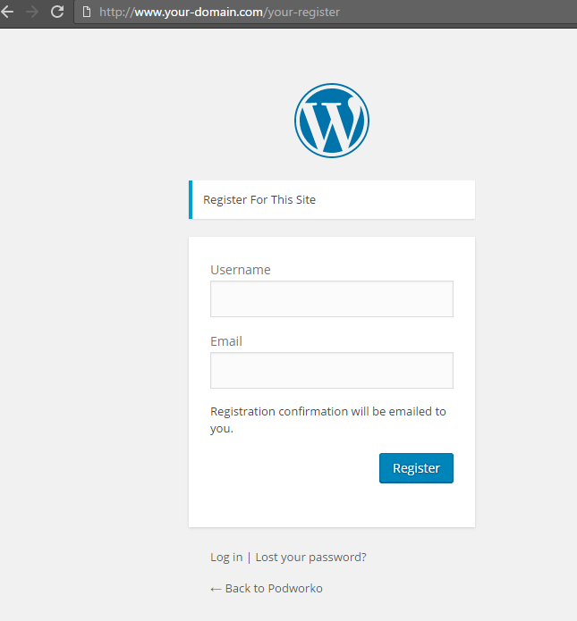 Custom url register