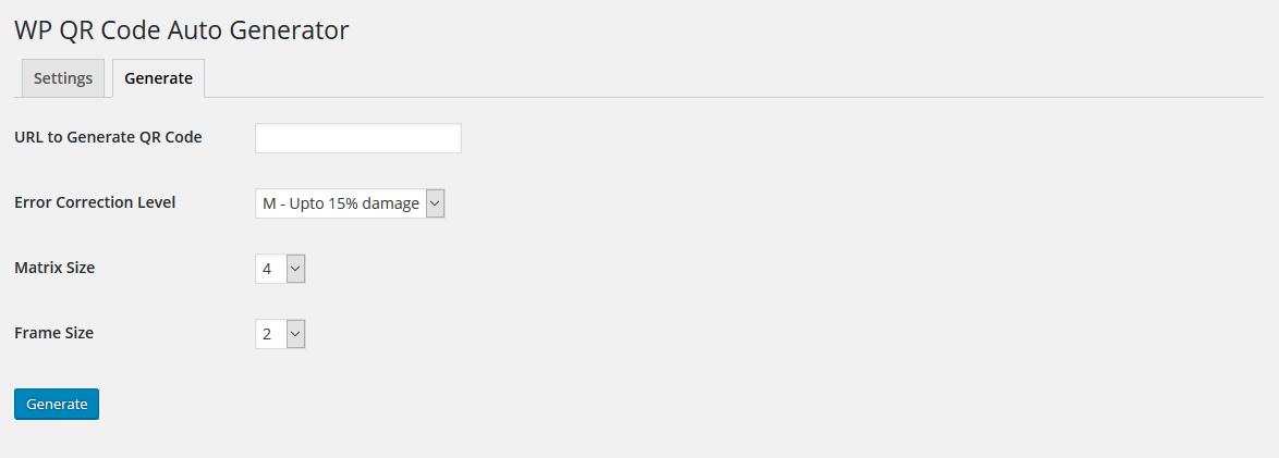 Generate QR for any URL.