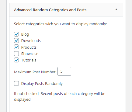 Widget Settings