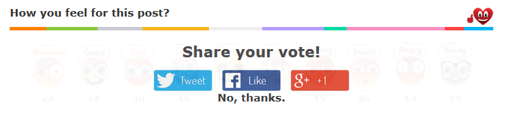 Allows social share after vote