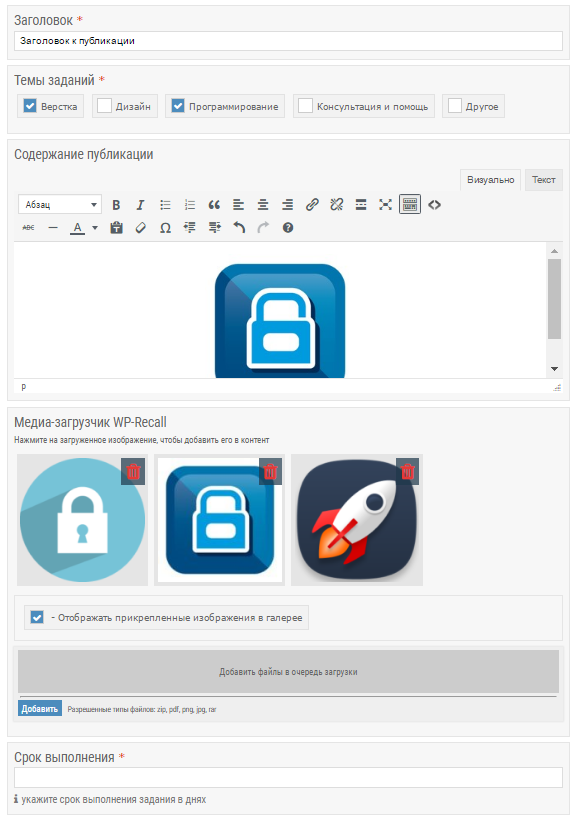 Login/authorization form
