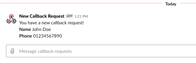 Slack notifications.