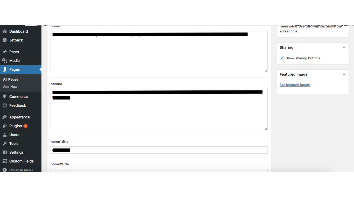 Add custom fields to your blog post or page.