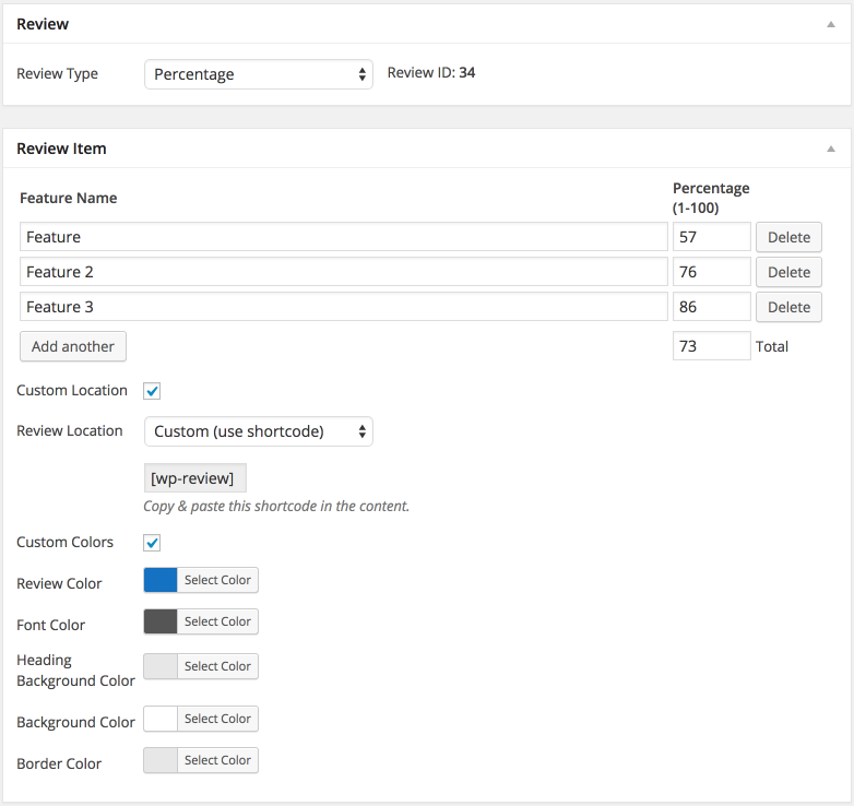 Plugin Options