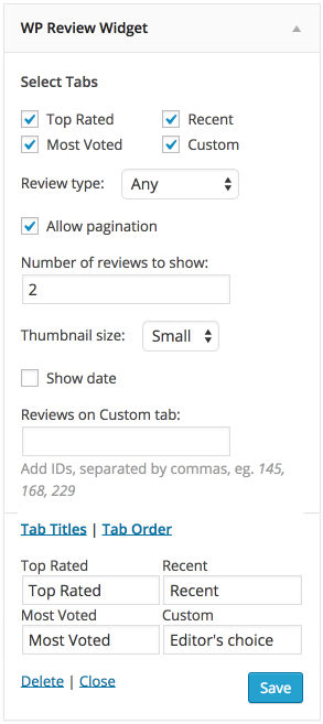 Review Widget