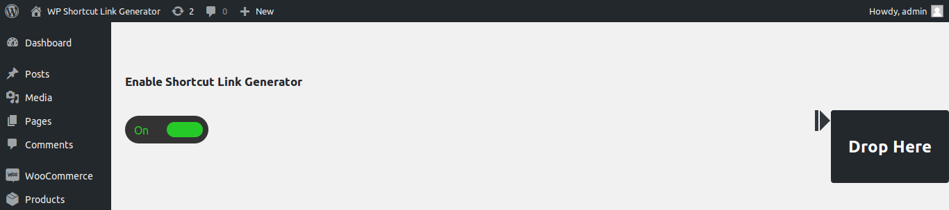 Enable WP Shortcut Link Generator Plugin