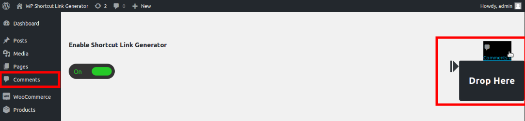 Drag and Drop your menu in sidebar toggle