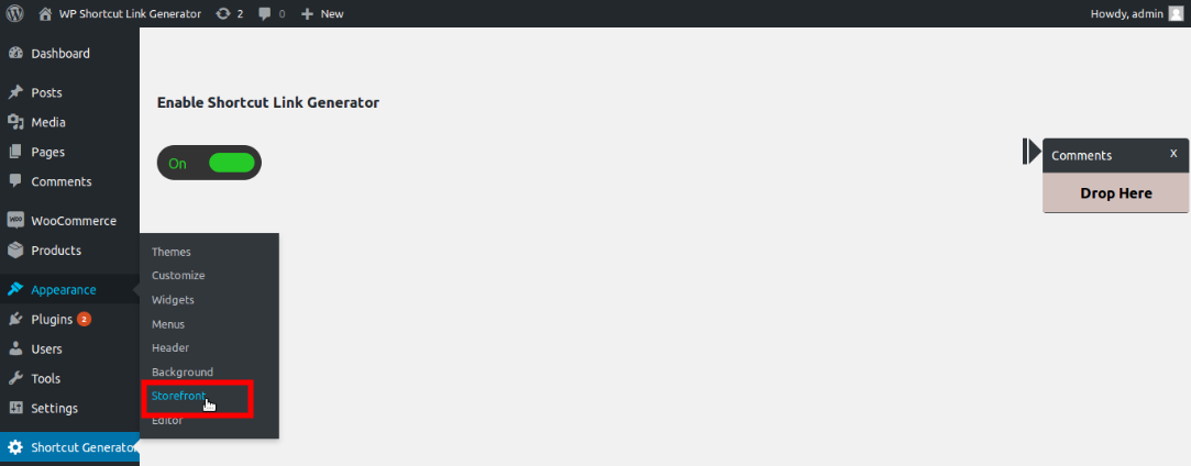 Drag  your sub menu