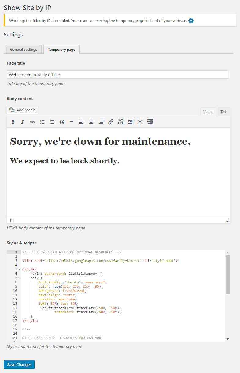 Temporary page editors.