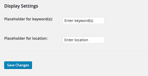 Display settings