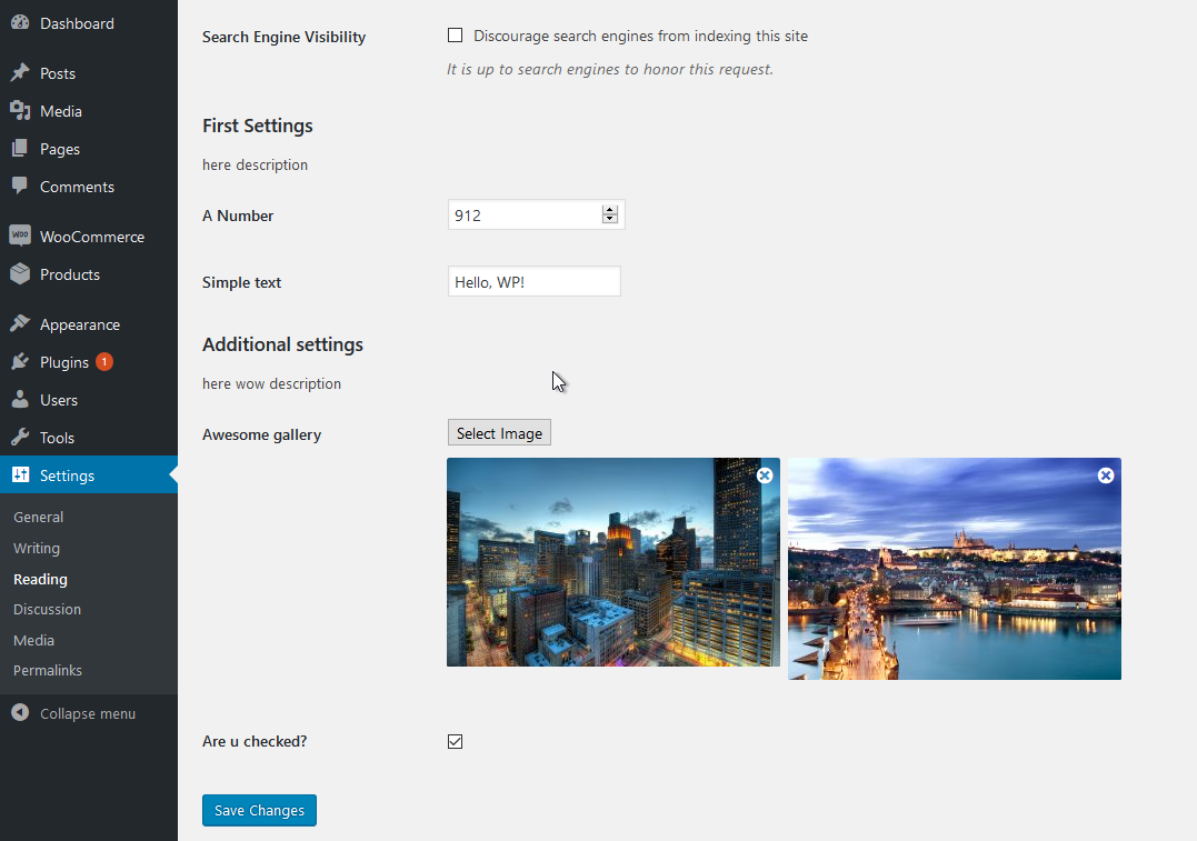 Allow to Settings - Reading and specify field values.