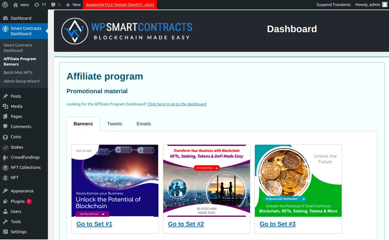 Promotional Materials for the Affiliate Program