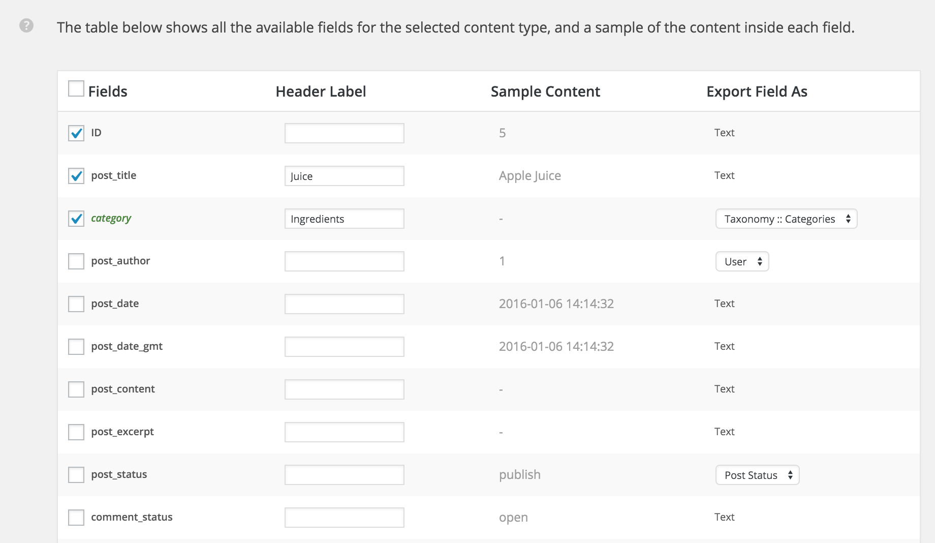 Re-Order/Rename and specify Fields Output