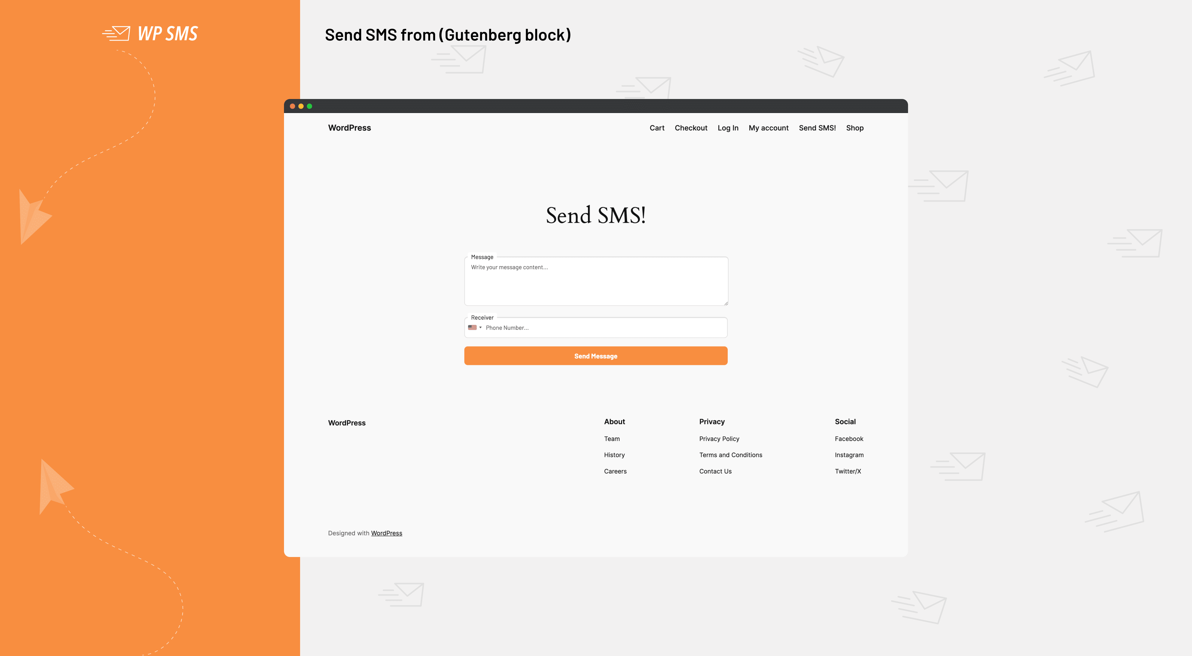 SMS Stats Dashboard Widget