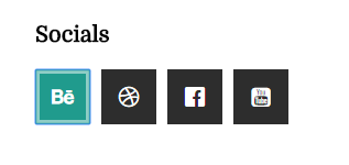 2 **social icon in square**