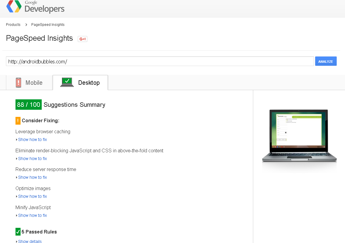 WP SpeedUp > Pingdom Website Speed Test