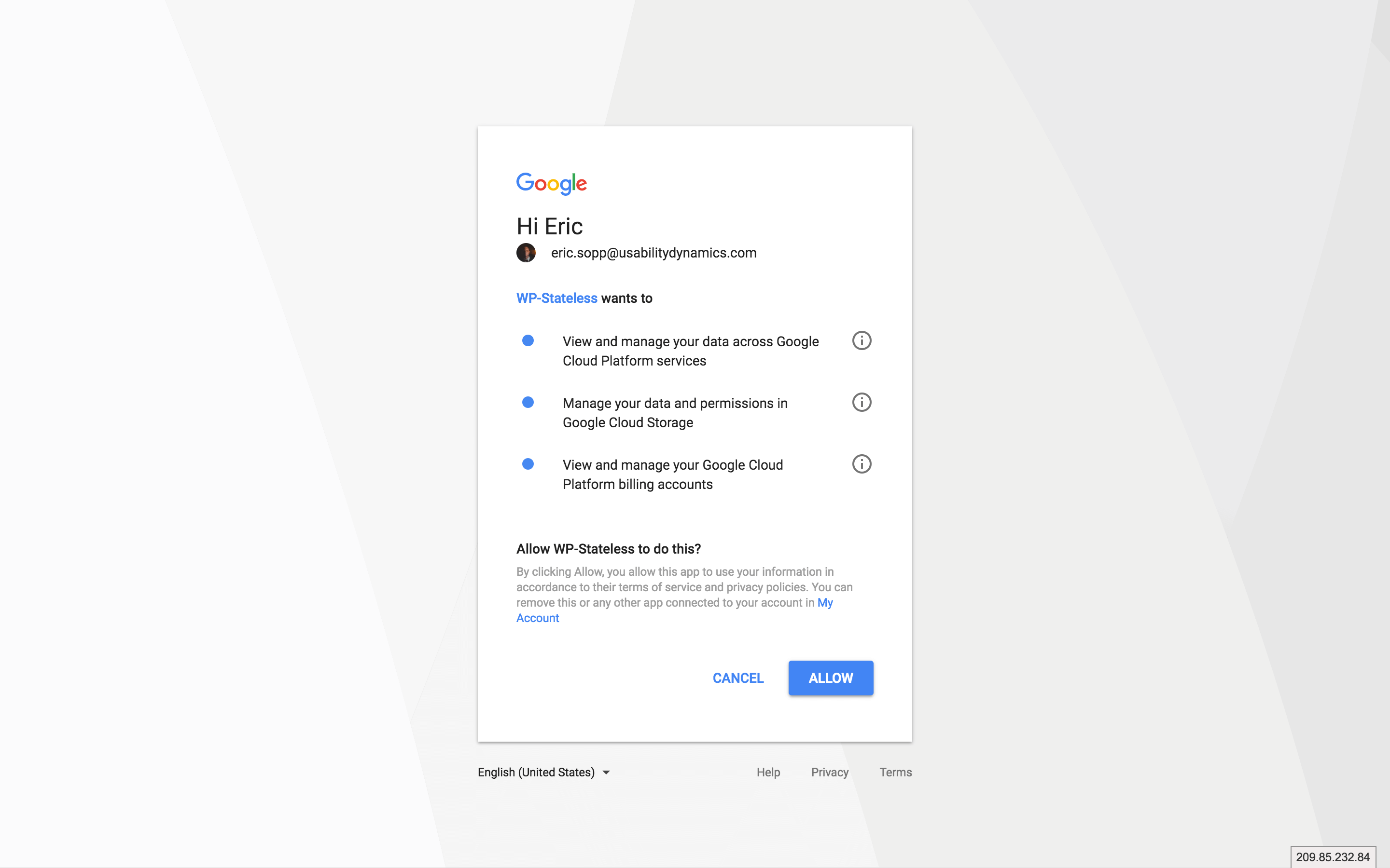 Setup Assistant: Approve Permissions