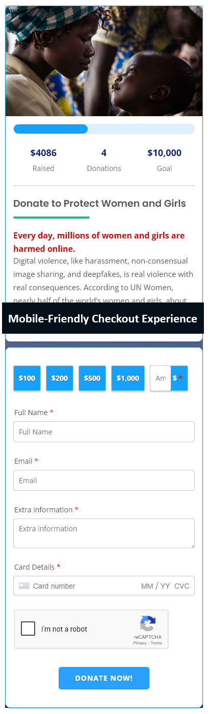 Donation/Payment Form Settings Panel
