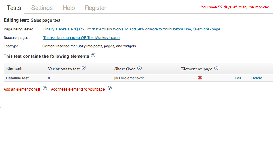 The test is almost ready to start. You just need to put the shortcode on your page/post