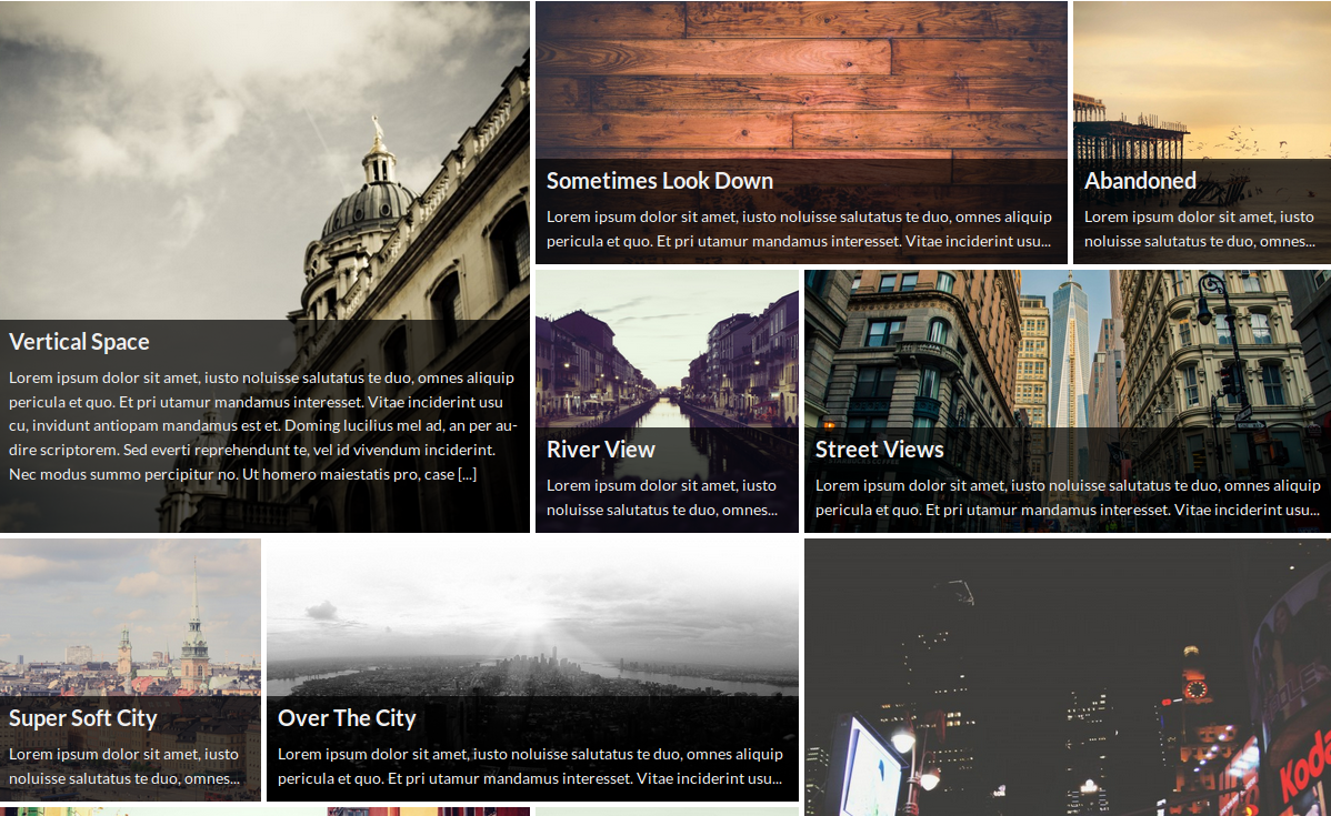 WP Tiles showing posts with a hover effect ([Designer Homepage example](http://wp-tiles.com/example-pages/designer-homepage/))