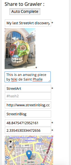 A general view of the plugin in action
