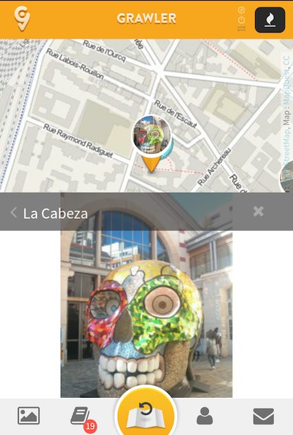 The result in the app (with content)