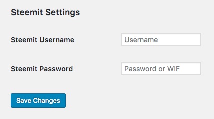 Enter steemit username and password (or WIF). After that, saving changes.