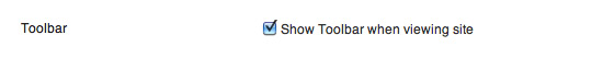 "New" Toolbar Personal Options: bamboozled! Not disabled for backend!