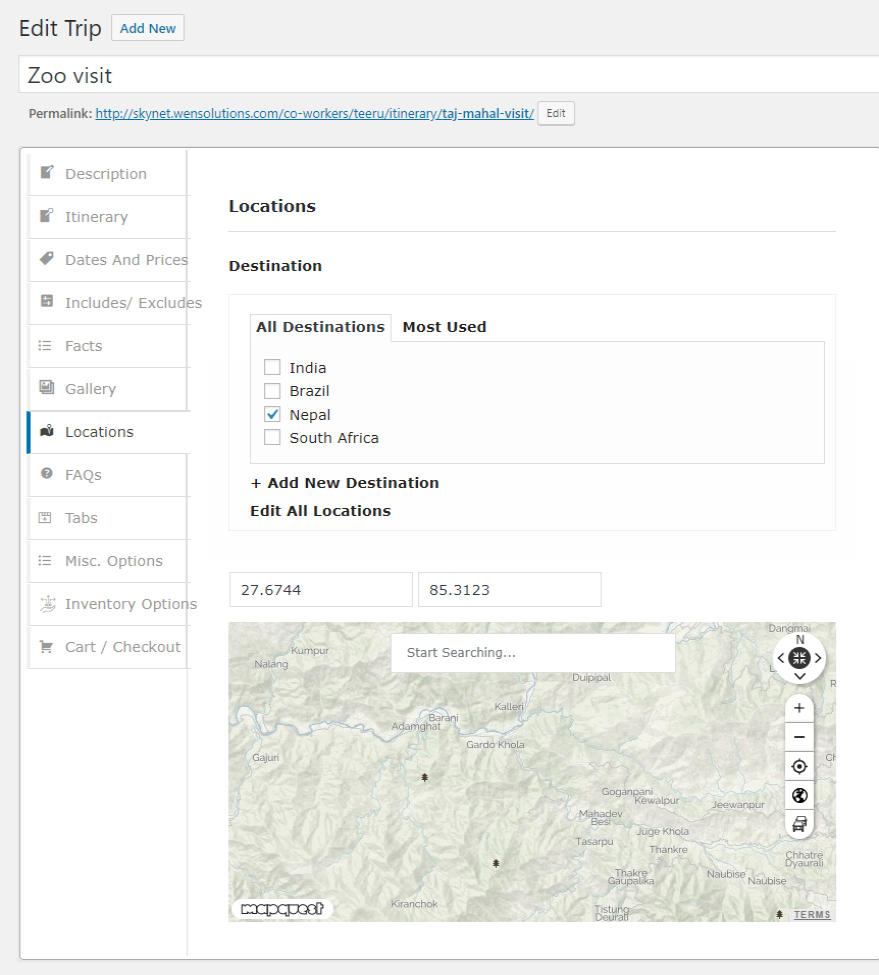 Backend: Location