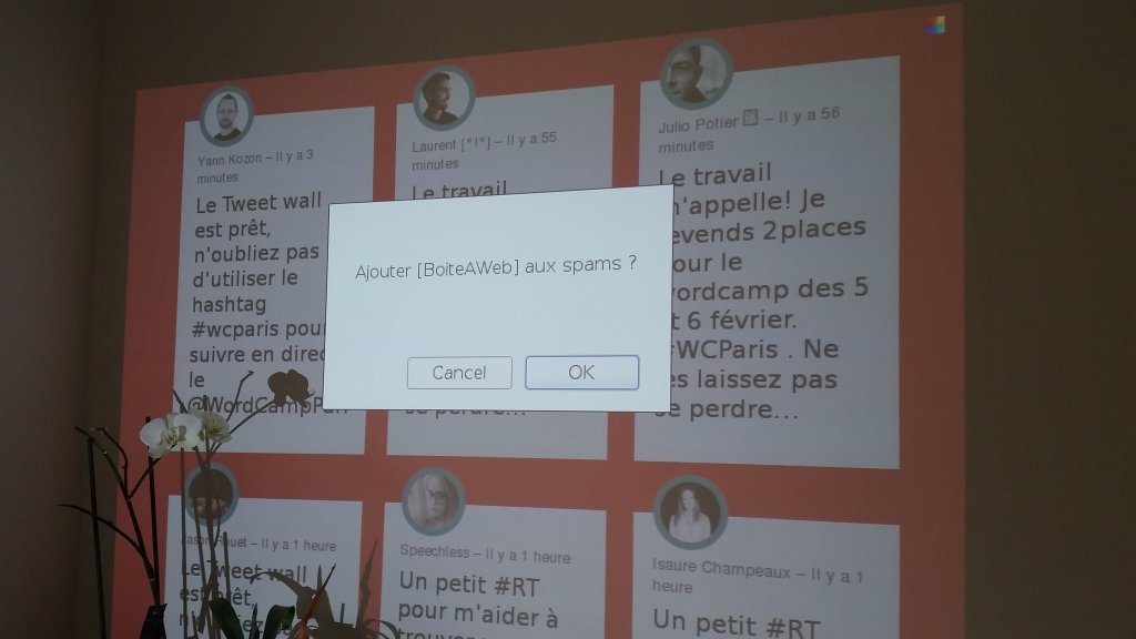 Reporting twitter user as spam (on live at WordCamp Paris 2016)