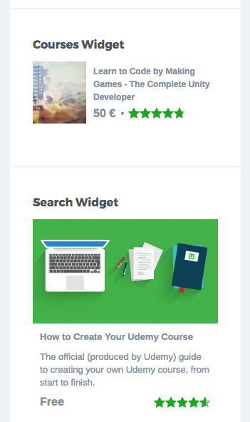 Course Widgets