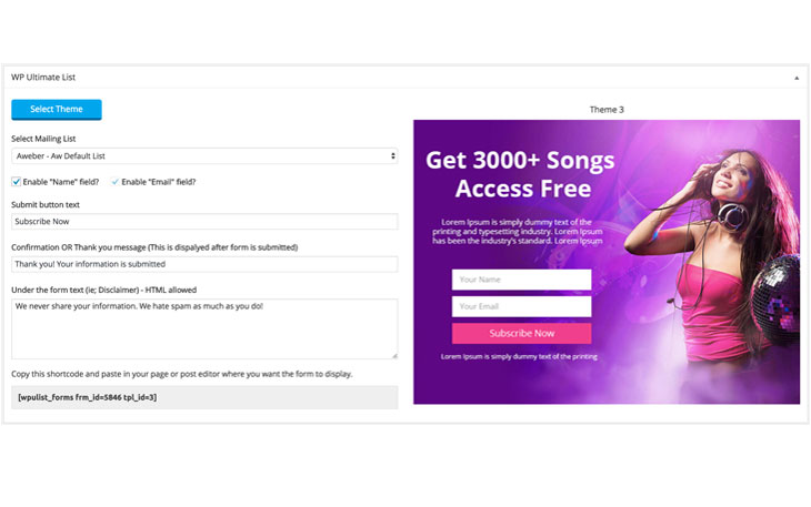 Select Form Design and Customize