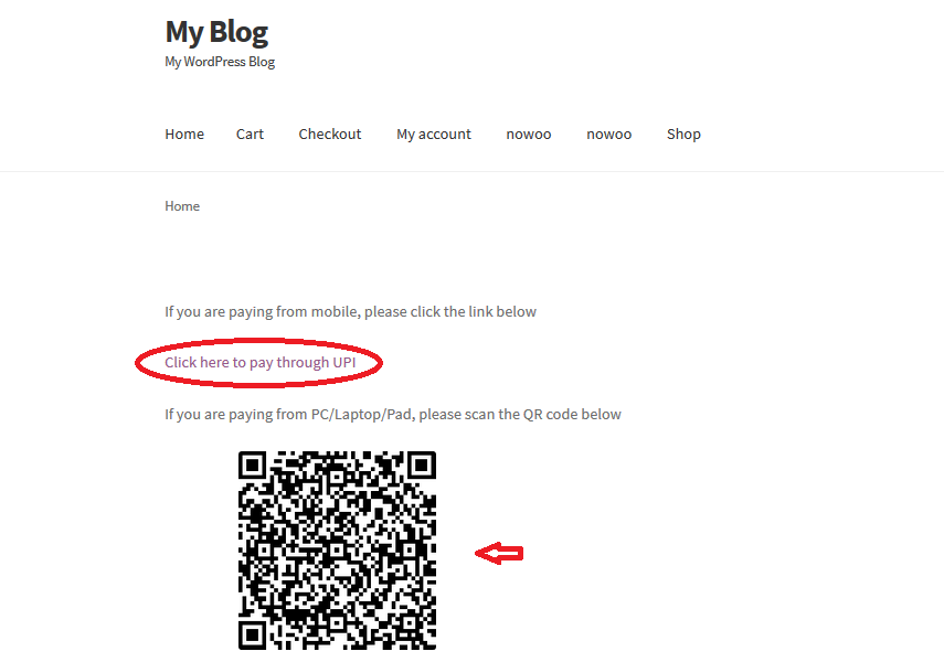 Payment screen for mobile and PC/Laptop/Tab