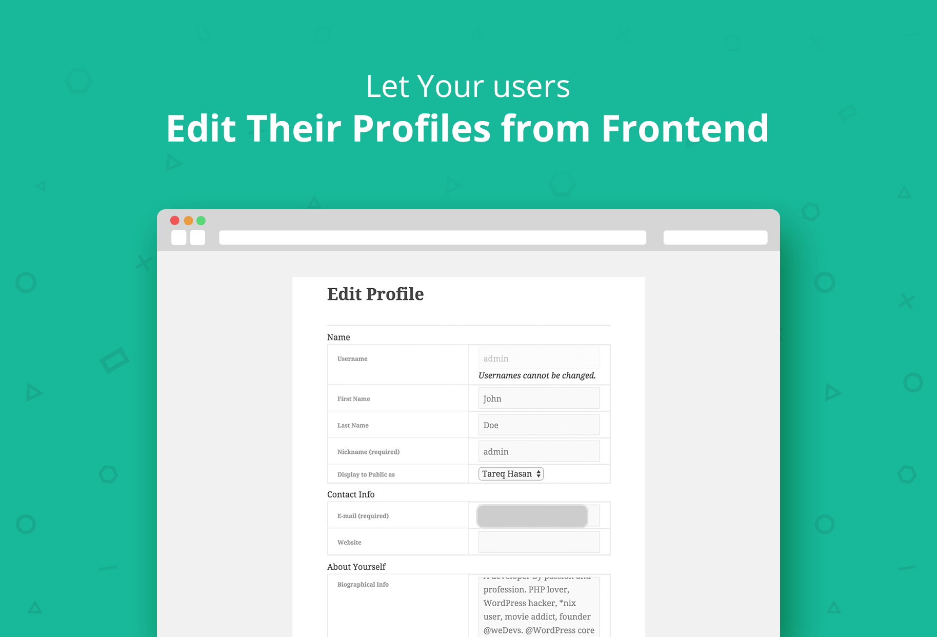 Login, Restriction, Frontend Security
