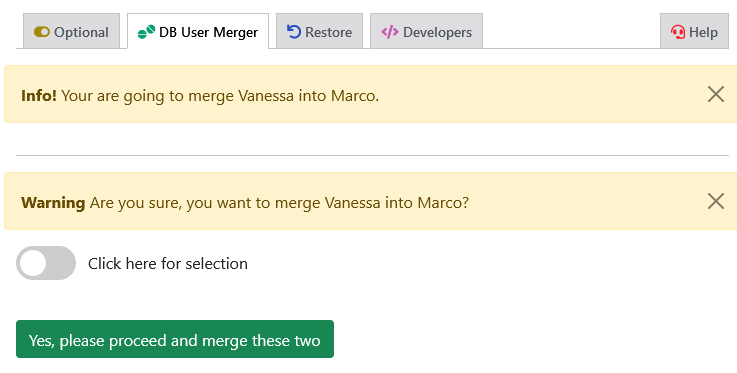 WP User Merger under users menu