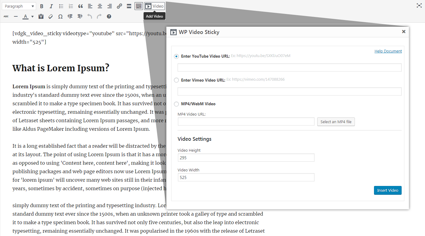 Setting page